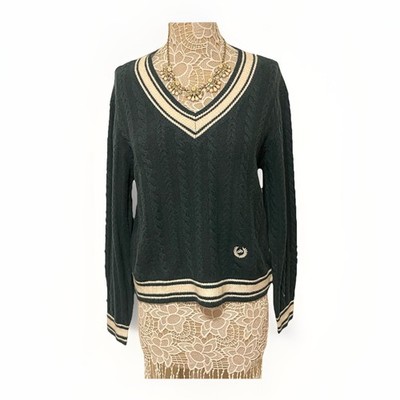 NWT Victorias Secret PINK Sweater XS Knit Collegiate Varsity $60