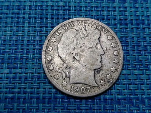 🇺🇸 USA Barber 50 cents 1907 D   KM-116 Silver .900 Coins 022426-32