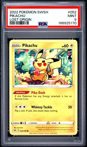Pikachu graded PSA 9 for sale on eBay