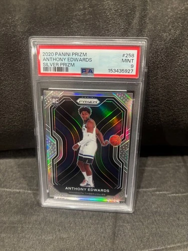 2020 Panini Prizm Anthony Edwards Silver Prizm Psa 9 #258