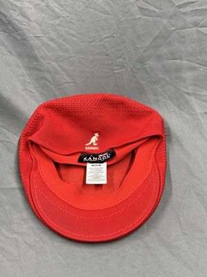 Kangol Tropic 504 Ventair Flat Cap Mens M Red Ivy Driver Golf Newsboy Hat
