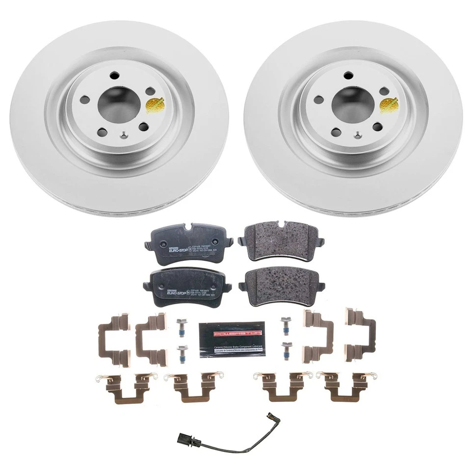 ESK6287 Powerstop Juego de 2 Ruedas Disco de Freno y Kits de Pastillas Traseras para Audi S6 S7 13-18 Foto 2 de 2