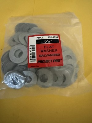 Project Pro 75 Pieces 3/8  Flat Washer Galvanized 232-4959