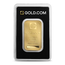 1 oz GOLD.COM Gold Bar (New w/ Assay, Serialized) 4459.50 per troy oz