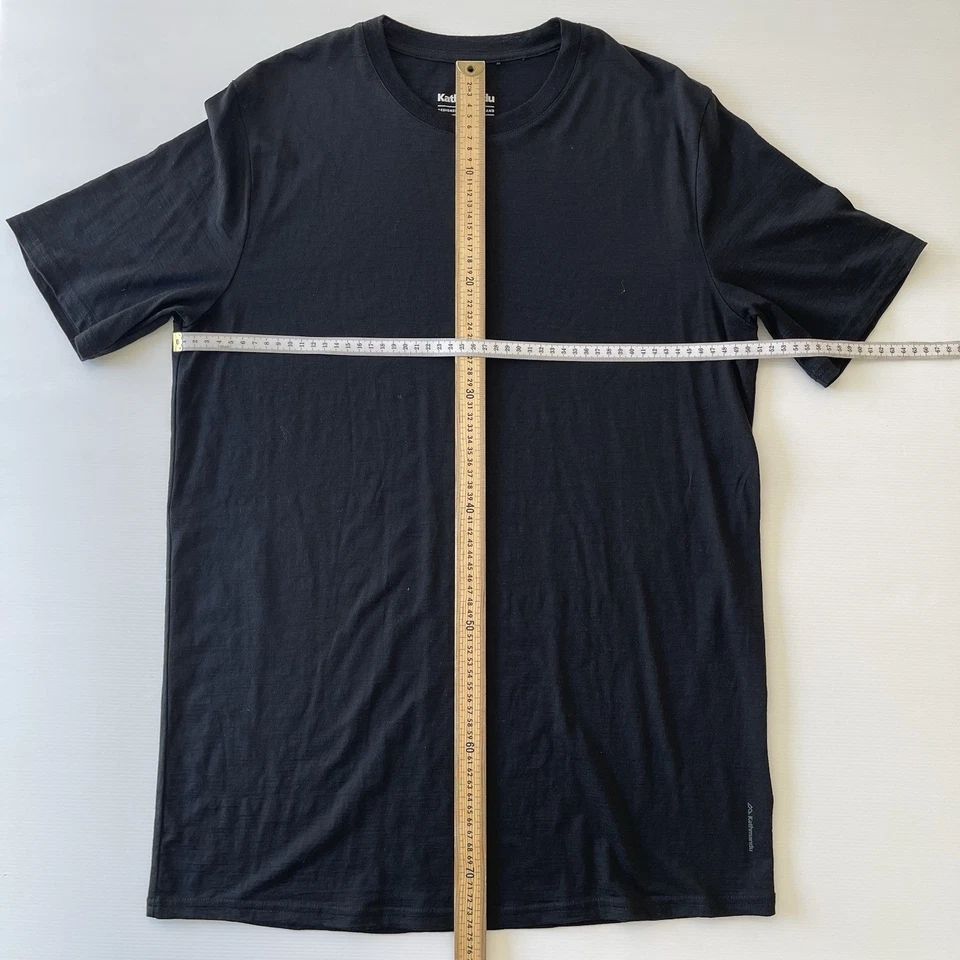 Kathmandu T Shirt Large Black 100% Merino Wool Crew Neck Outdoors Hiking Mens - image 2 of 4