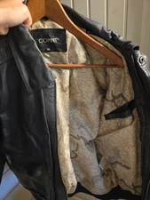 Vintage Comint Military Style Leather Bomber Jacket Medium