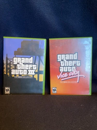 Grand Theft Auto Xbox Collection - GTA III & Vice City (Xbox, 2003) Complete