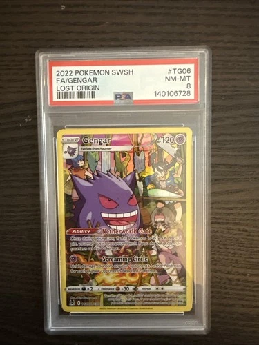 Gengar TG06/TG30 Full Art 2022 Pokemon Lost Origin Trainer Gallery PSA 8 NM-MT
