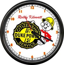 Reddy Kilowatt High Voltage Lineman Telephone Pole Electrician Sign Wall Clock