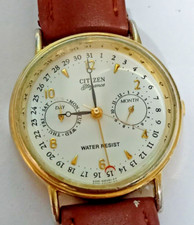 6355-G30003 CITIZEN ELEGANCE WHITE DIAL LEATHER STRAP MEN'S WATCH JC-106