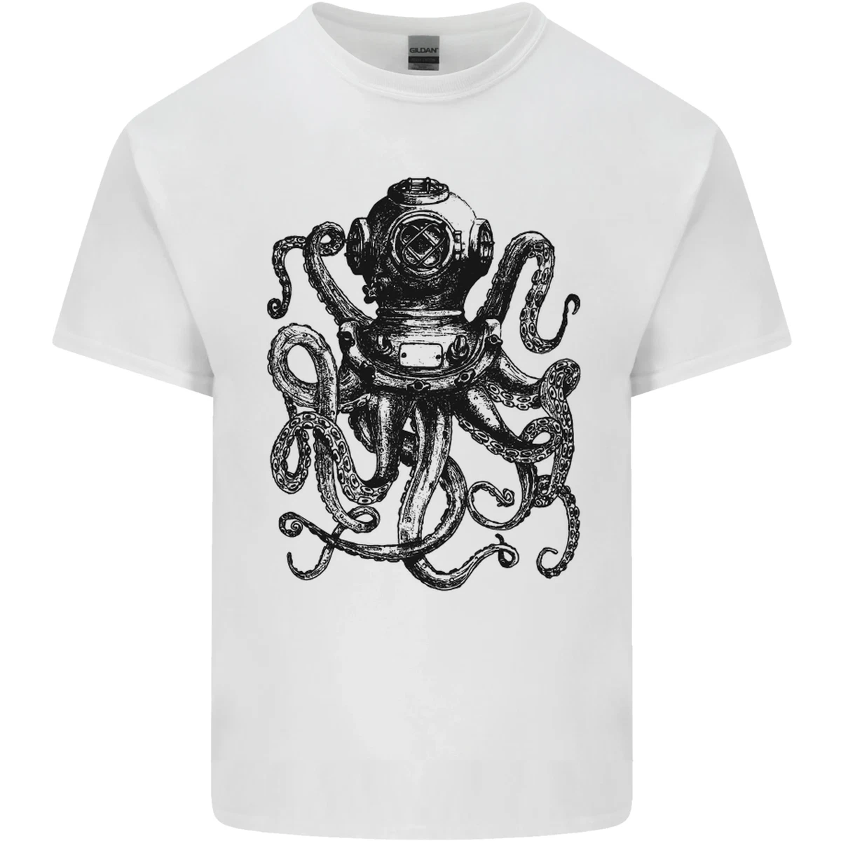 Scuba Octopus Diver Dive Diving Mens Cotton T Shirt Tee Top eBay