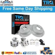 Rear Semi-Metallic Brake Pad, Performance Rotor & Caliper Kit for Honda