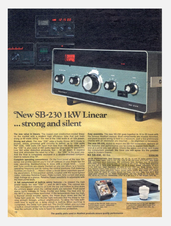 HEATHKIT SB-230 Linear Amplifier Upgrades - Image 2 of 4