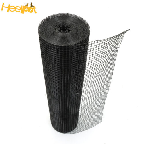 Malla de pollo conejo 36"" × 50' 1/2 pulgada agujero negro PVC vinilo revestimiento herrajes tela - Imagen 10 de 12