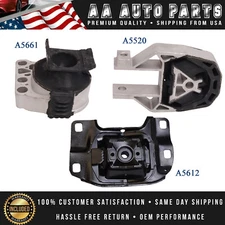 3PC Engine Motor & Transmission Mount for 2013-2019 Ford Escape 2.0L 2.5L AUTO