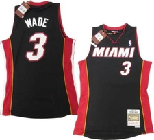 2012-13 Dwyane Wade #3 Miami Heat Mens Mitchell & Ness Swingman Jersey $135