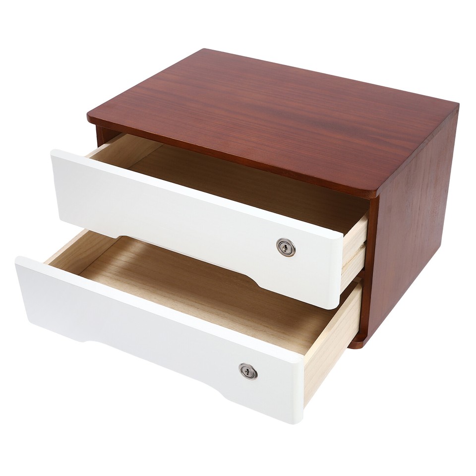 Wooden Desktop Storage Box, Desk Organizer, Desktop Storage Box ...