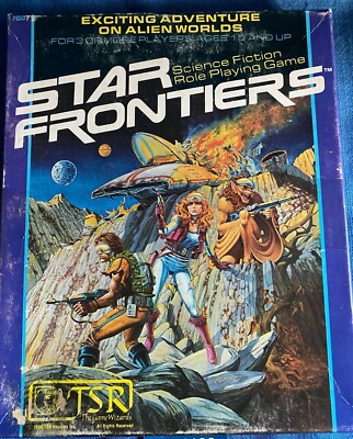 TSR 1980 Star Frontiers RPG Box Set Role Playing Game Complete Unpunched w/Dice