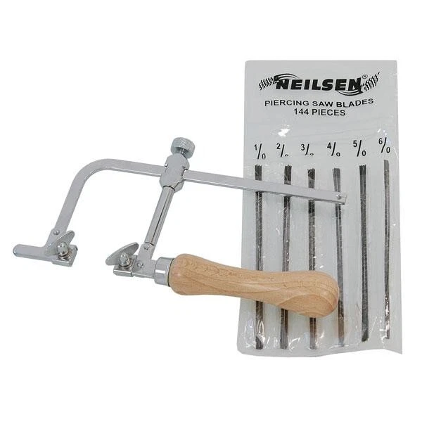 Mini U-shaped Saw Jewelry DIY Tool Jewelers Saw Bow Saw Frame W/ 12 Blades Kit