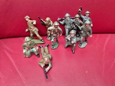 Lot of 10 Vintage DDR NVA Toy Soliders Lineol Elastolin 7.5cm Rare Camo Uniform