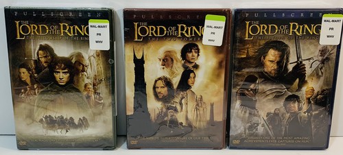 The Lord of the Rings Set of 3 Fullscreen DVDs Brand New SEALED Trilogy Set