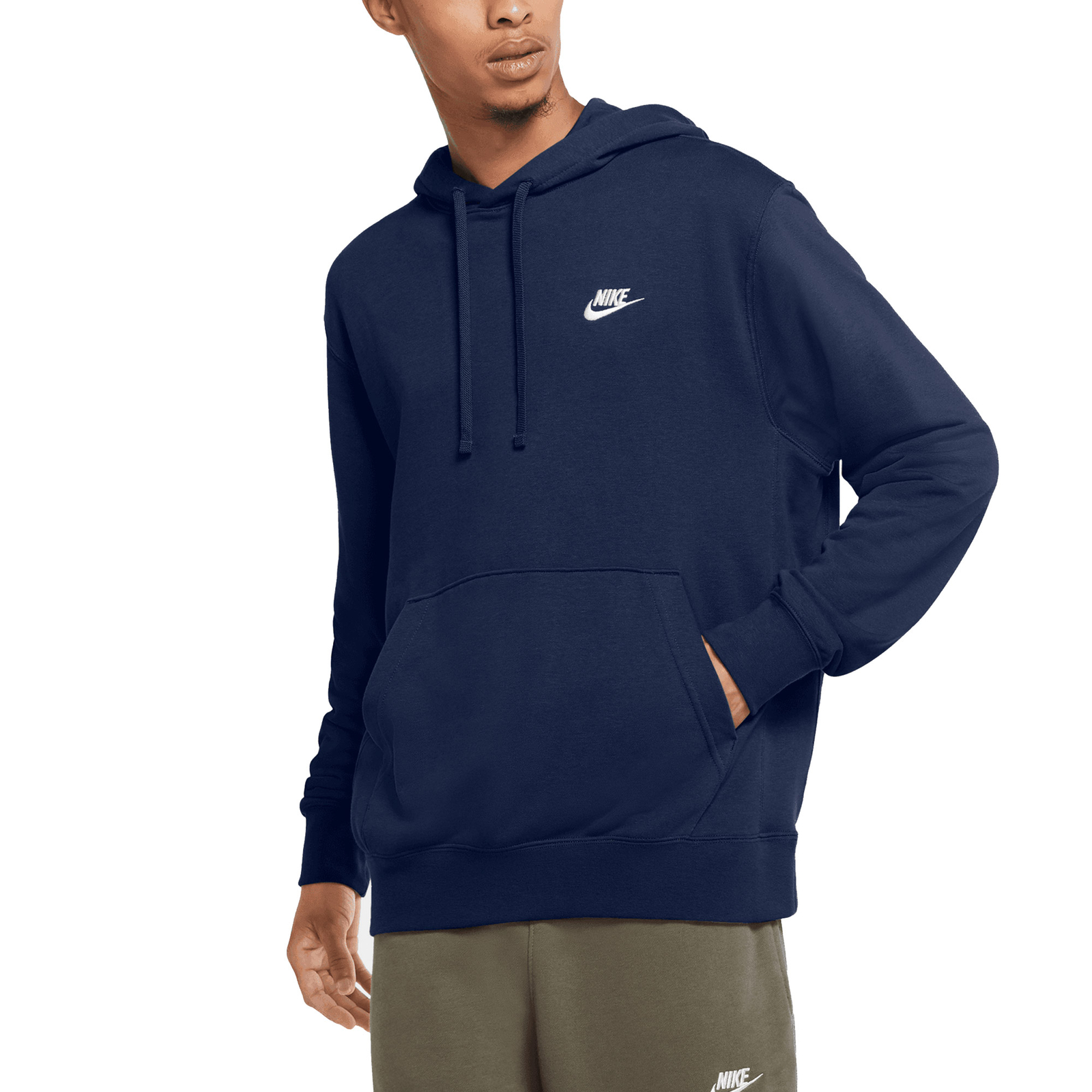Кроссовки Nike Felpa da Uomo con Cappuccio Club Blu Taglia XXL Артикул CZ7857-410 14090₽