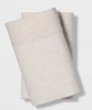 NEW King Size Tencel Jersey Blend Pillowcase Set Beige Project 62 + Nate Berkus