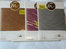 Papel Brillo Heidi Swapp Minc 3 paquetes de 4 hojas oro rosa plata 6 x 8 Nuevo en Paquete