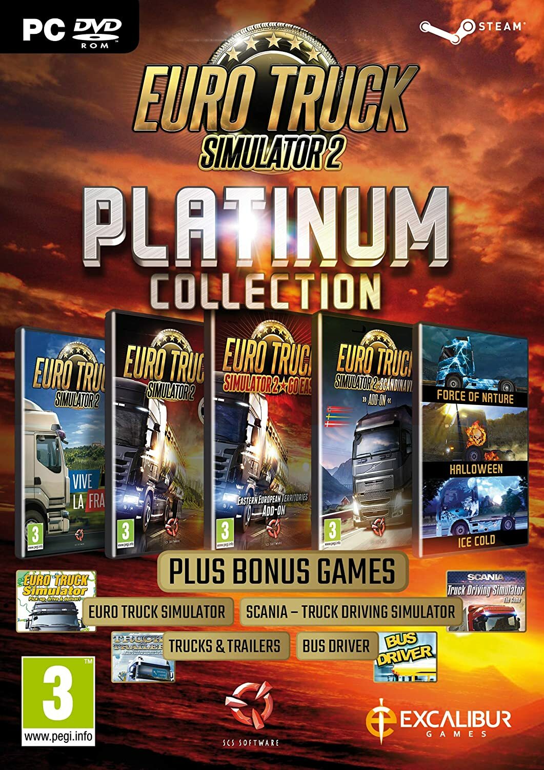 Euro Truck Simulator 2 Platinum Edition Steam Key (PC) - REGION FREE