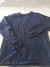 POLO RAPLH LAUREN BOYS XLARGE XL 18-20 BLUE LONG SLEEVE SHIRT RED PONY LOGO