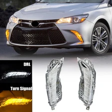 LED Fog Lights Sequential Turn Signal Lamps Fit 2015-2017 Toyota Camry LE SE