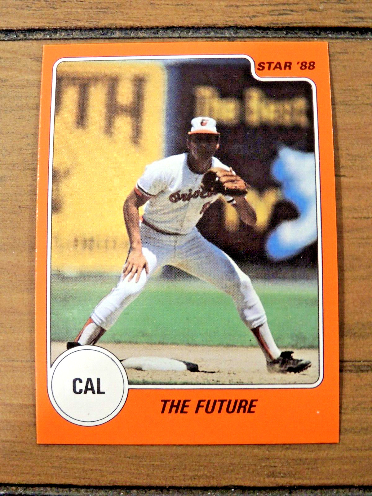 CAL RIPKEN 1988' THE STAR COMPANY ORANGE " THE FUTURE " CARD #12   ORIOLES   HOF