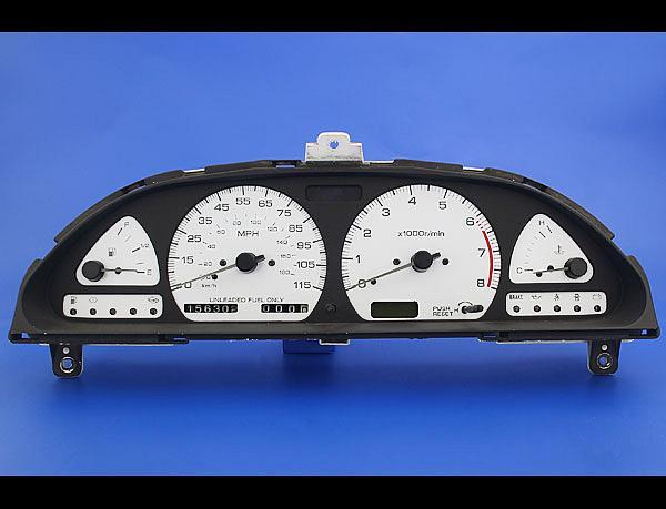 1989-1994 Nissan 240SX Instrument Cluster White Face Gauges 1989-1994 Nissan 240SX Instrument Cluster White Face Gauges