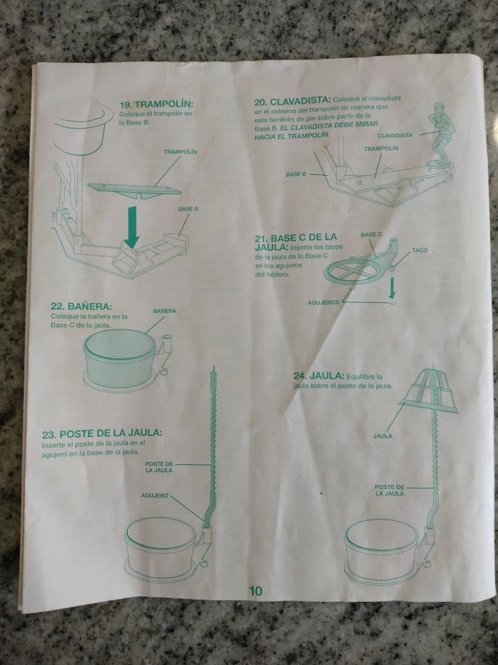 Mouse Trap jogo de tabuleiro peças peças de reposição instruções livreto espanhol - Imagem 2 de 2