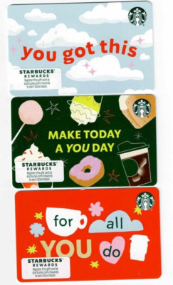 2023 STARBUCKS Gift Card - LOT of 3 - You Got This, YOU Day, For