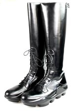 PRADA Leather Boots RUNWAY Platform 1W055G Black NEW - US 9.5 EU 39,5 40 UK 6.5