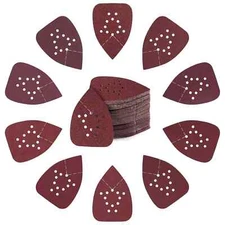 12-Hole Pattern Mouse Detail Sander Sandpaper Sheets Pads, Hook & Loop Disc