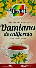 TE DAMIANA CALIFORNIA TEA 25 Bags THERBAL Original Tumera Diffusa