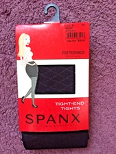 Spanx size B  Black  Diamond Foil  Tight End Shaping Tights  Style 951  NWT