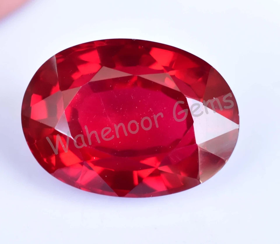 43.80 Ct Natural Blood Red Ruby Oval Certified Mozambique Stunning Gemstone - Image 2 of 4