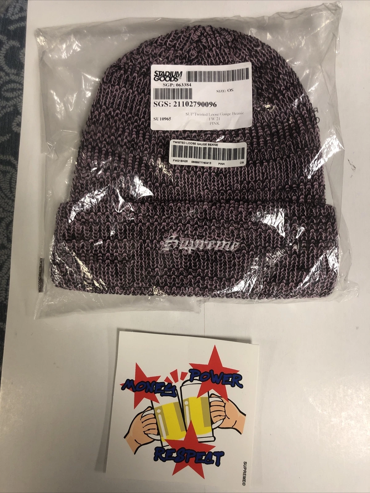 BONNET JAUGE TWISTED SUPREME   OS ROSE (FW21 SEMAINE 3) & autocollant MPR