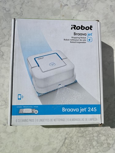 iRobot Braava White Jet 245 Mopping Robot w/ 8 Wet Cleaning Pads - Picture 4 of 21