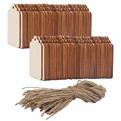 Targhette Regalo in Legno Grezzo (100) - Cartellino per Prezzo in Legno (x2y)