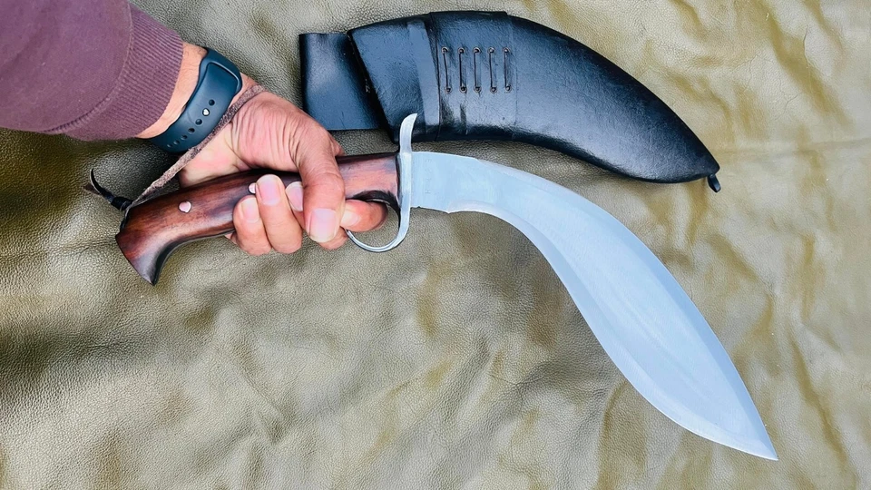 EGKH-11 pulgadas Full Tang ambos bordes laterales equilibrio Khukuri - hoja exterior tradicional Foto 4 de 4