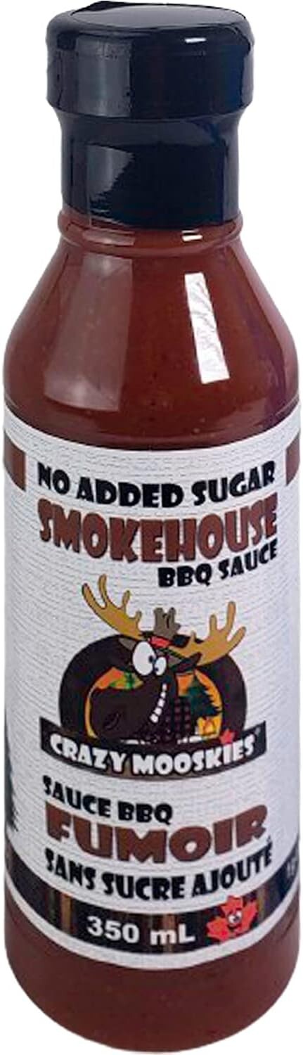 Crazy Mooskies No Added Sugar Smokehouse BBQ Sauce 350ml Fresh Canada