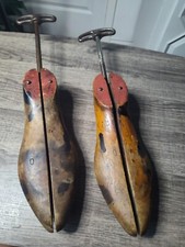 Geo E. Belcher Pair Wooden Shoe Stretchers 0 - Size 10 -Made in USA - 1940s