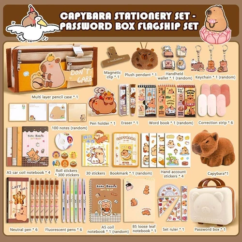 Pencil Case Capybara Stationery Set Back-to-school Gift Kit  for Students - Picture 20 of 21