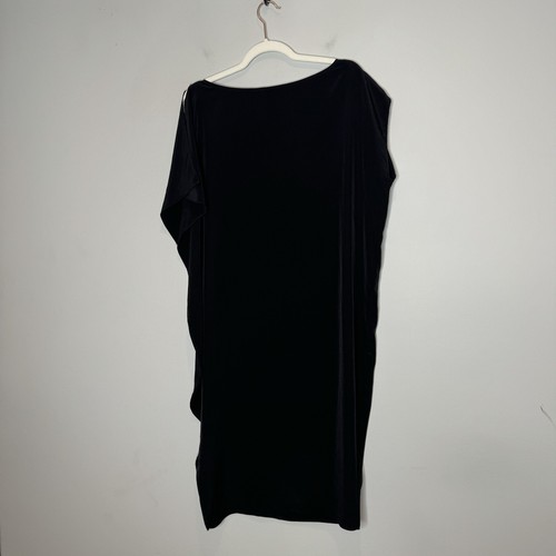 Hatch Umstand Einheitsgröße lässig Satin schwarz Kleid Schulterschlitz - Bild 5 von 6