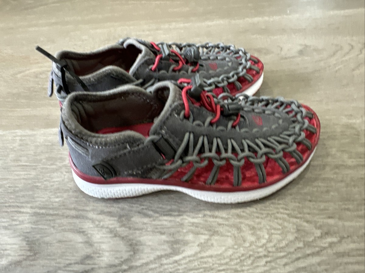 靴 KEEN UNEKE 02 Tango Red/White US 11 Keen Uneek O2 Sport Sandals Magnet Tango Red Boys Girls