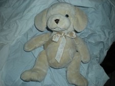 BURTON  BURTON TAN SUEDE PUPPY DOG 14" PLUSH LOVEY